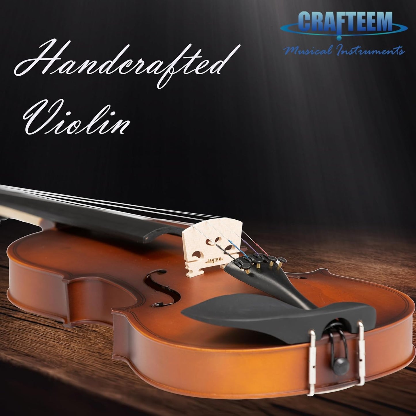 Handcrafted Premium Violin Outfit for Kids Beginner, Student, and Adults -Perfect Your Sound and Unlock Your Musical Potential with Confidence.(Matte Antique, 1/4)