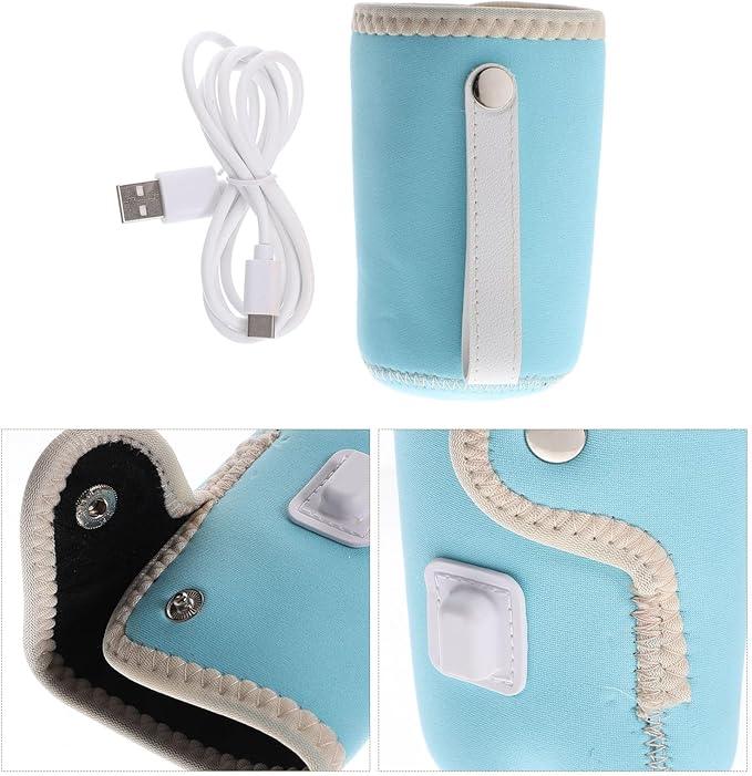 Amosfun Portable USB Bottle Warmer for Home and Travel - Portable Feeding Bottle Heater Water Warmer Outdoor Milk Bottle Warmer