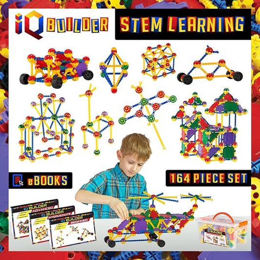 | STEM Learning Toys | Creative Construction Engineering | Fun Educational Building Set for Boys & Girls Ages 3-10 | Top Blocks Game Kit