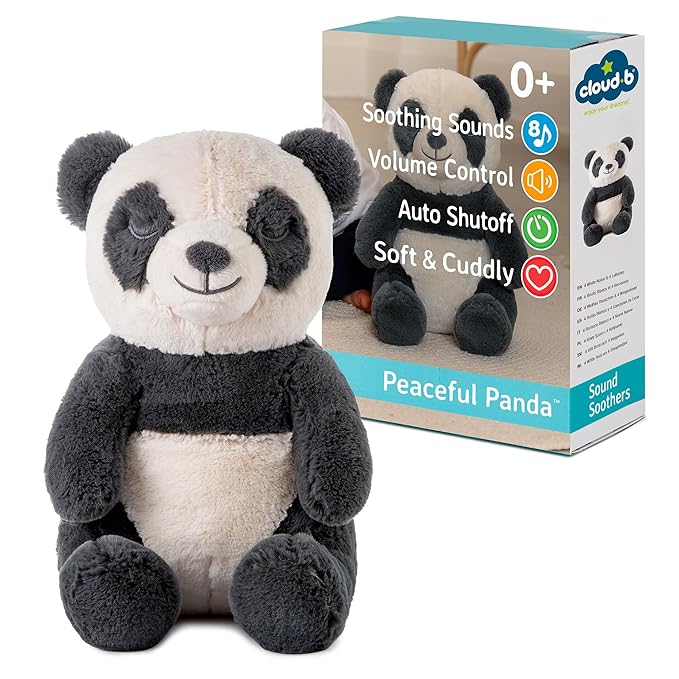 Cloud b Sound Machine with White Noise Soothing Sounds | Cuddly Stuffed Animal | Adjustable Settings and Auto-Shutoff | Peaceful Panda™