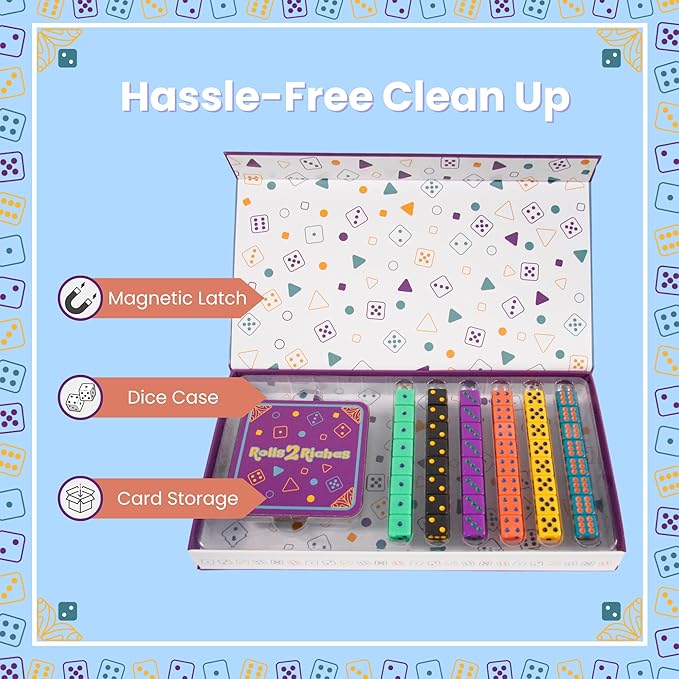 Award-Winning Board Game for Families – Rolls 2 Riches | Fast-Paced Dice, Card & Strategy Game for Kids & Adults | Perfect for Parties, Travel, Camping, Game Nights & Outdoor Summer Fun