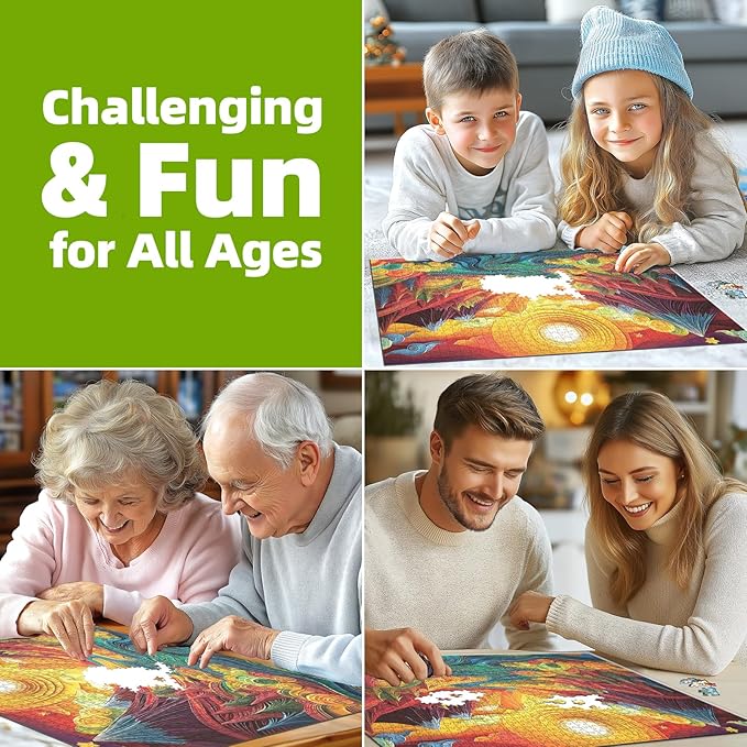 1000 Piece Jigsaw Puzzle for Adults, Canyon Sunset Landscape Hard Impossible Difficult Challenging Family Puzzle Perfect for Game Nights