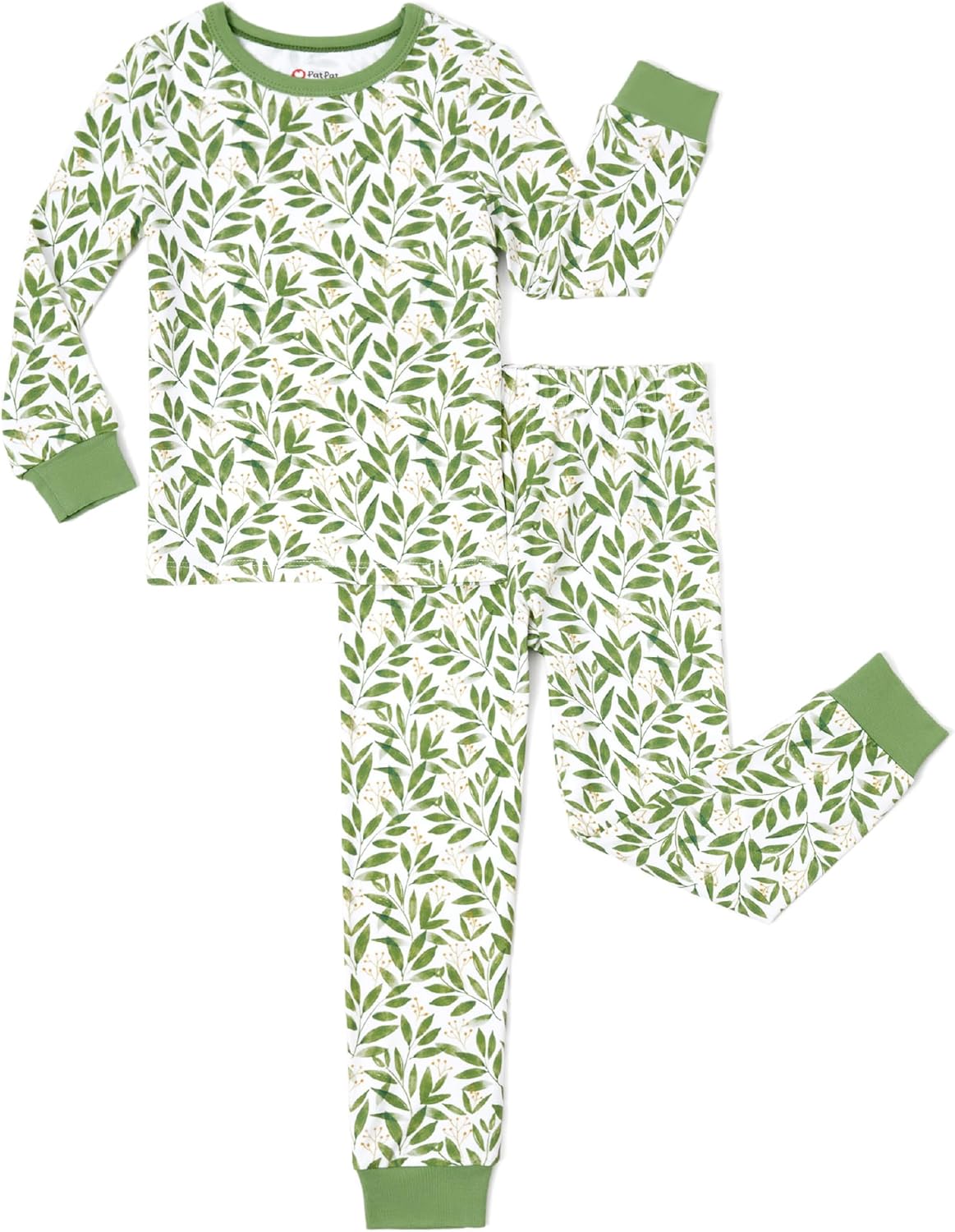 PATPAT Bamboo Viscose Pajama Set for Toddlers with Improved Tensile Strength, Snug Fit Pjs Sleeper for Baby Boys Girls Kids