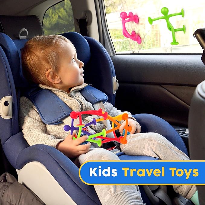 Suction Cup Fidget Sensory Toys: 48 Pack Suction Cup People Toys Fidget Toy for Autism Autistic ADHD Kids Ages 3+, Creative Travel Toy Idea for Boys Girls