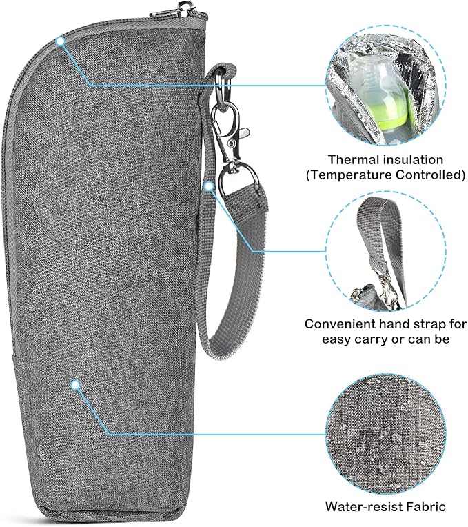 Accmor Baby Bottle Cooler Tote Bags, Insulated Breastmilk Cooler Bag, Nursing Bottle Warmer Bag for Nursing Mom Daycare Travel