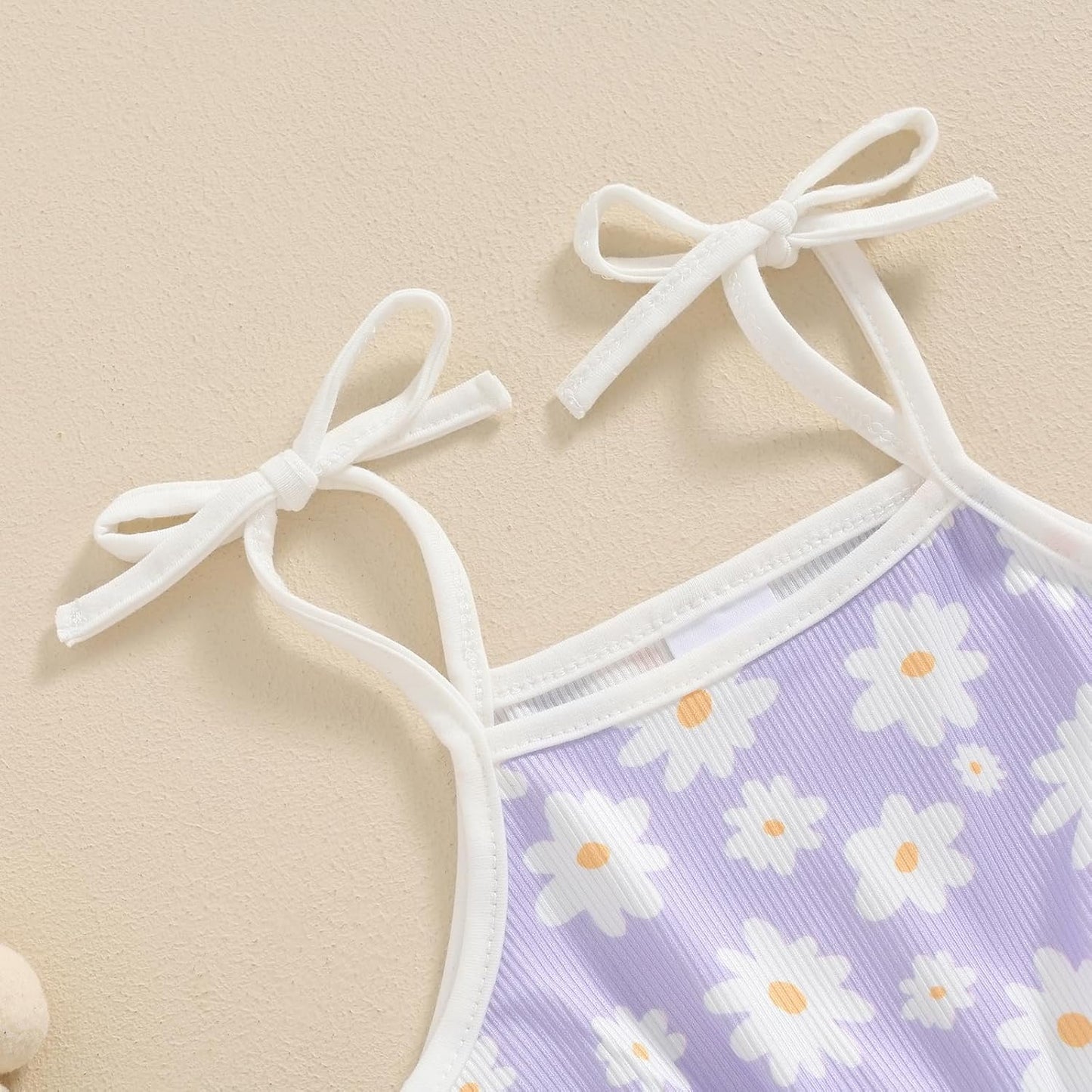 WZTYYDS Toddler Baby Girl Summer Clothes Floral Romper Tie-Up Strap Halter Jumpsuit Infant Summer Sling Playsuit 6M-3T