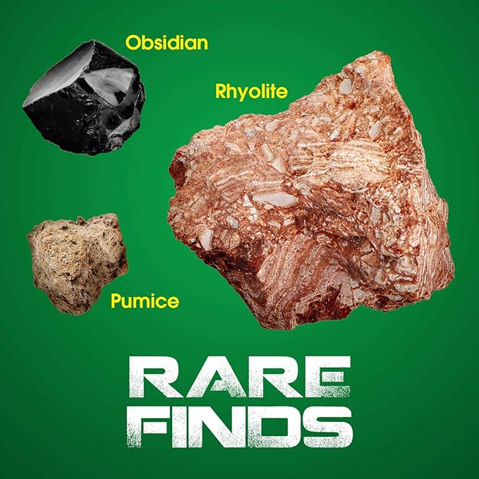 XXTOYS Rock & Stone Collection 15 PCS with Collector Box, STEM Toy Science Kit Geology Mineral Specimens Gift Presents for Kid Geologists