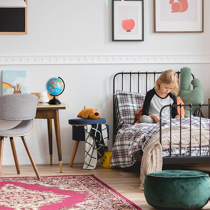 Juvale World Globe for Kids - 8-Inch, Multicolor with Plastic Stand - Educational Desk Globe with World Map for Kids & Classroom Decor