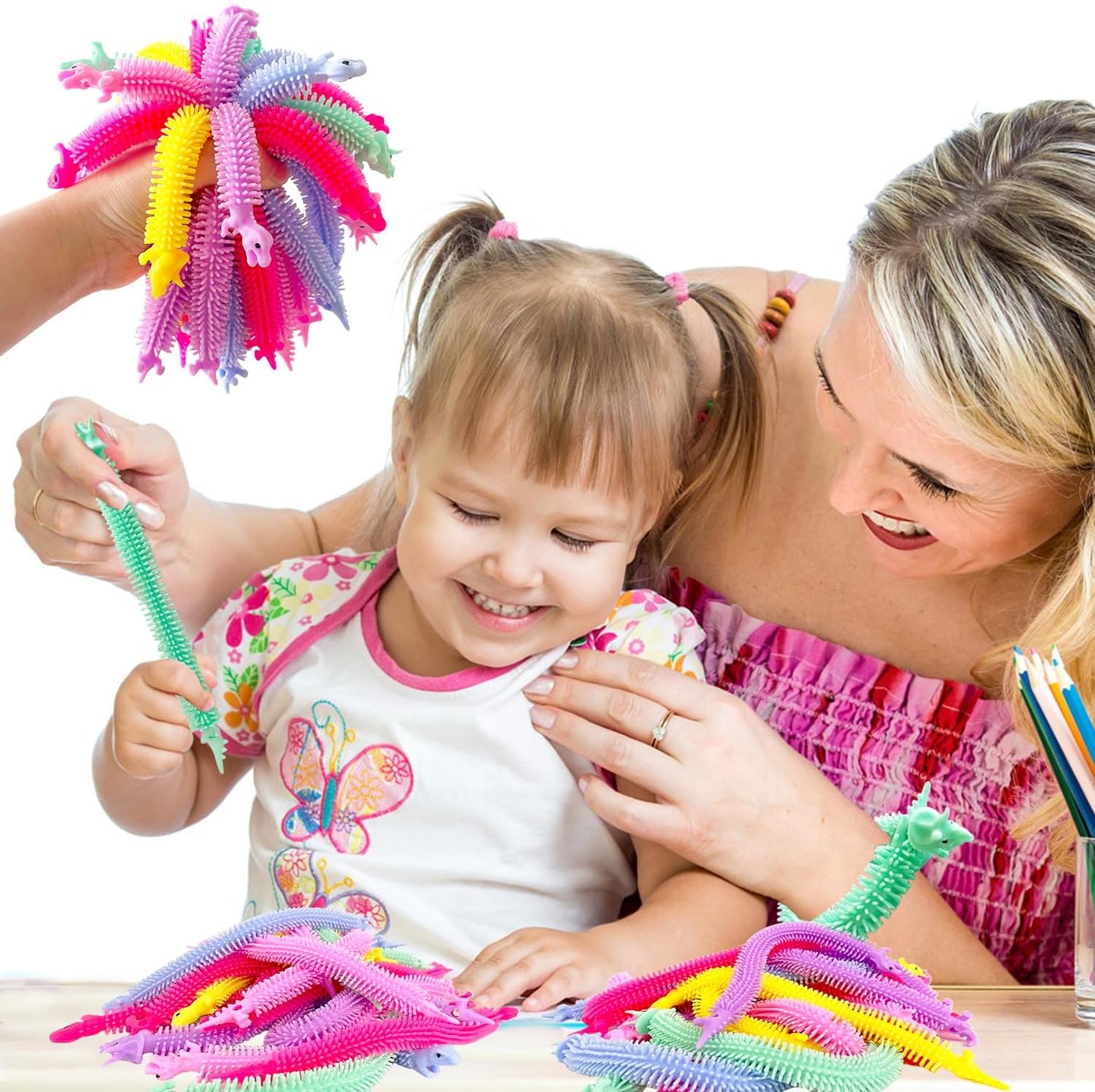 40 Pack Stretchy String Fidget Toys,Dinosaur Sensory String Toys,String Fidget Toys for Kids Adults Stress Relief,Party Favors,Christmas Stocking Stuffers