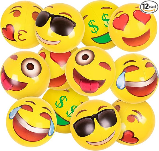 Kangaroo 12-Pack Inflatable Beach Balls Bulk for Kids & Adults I Inflatable Pool Party Favors Swimming Pool Toys I Kids Beach Toys for Beach Games