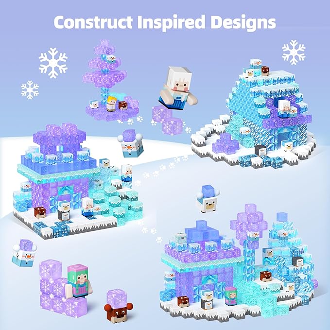 GobiDex Magnetic Blocks Magnet Building Toys, Princess Castle Toys for Girls, STEM Creative Sensory Birthday Gift for Kids Age 3+ Years Old