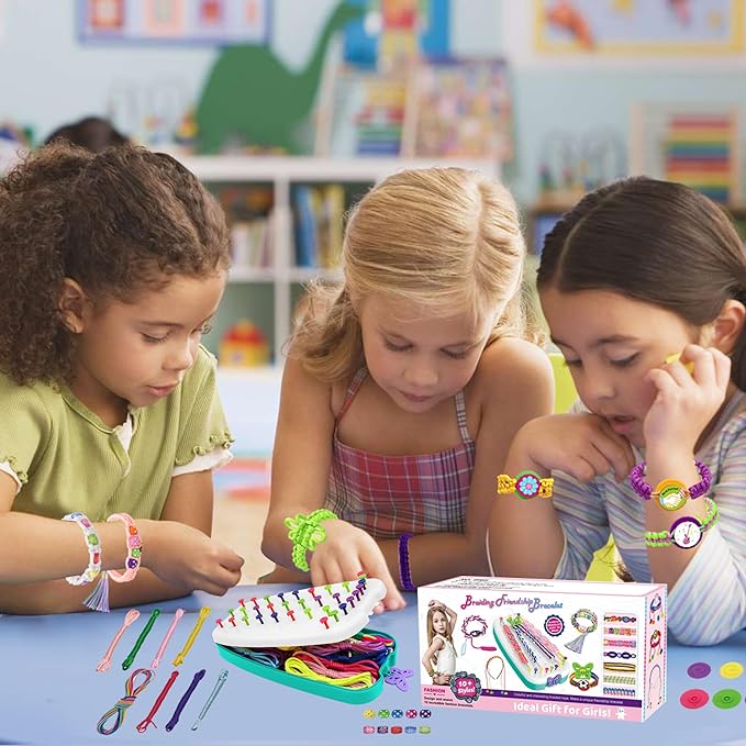 LivyChouance Friendship Bracelet Making Kit, Arts and Crafts for Kids Ages 8-12,Popular Bracelets String Maker Toys Set Craft Making Kit Christmas Birthday Gift for Girls 6 7 8 9 10 11 12