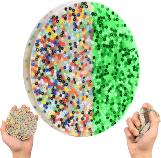 Large Skin Picky Pad Fidget Toys for Adults Anxiety (10CM), Anti Sking Picking Pad Trichotillomania Fidget Toys (Round Colorful X1)