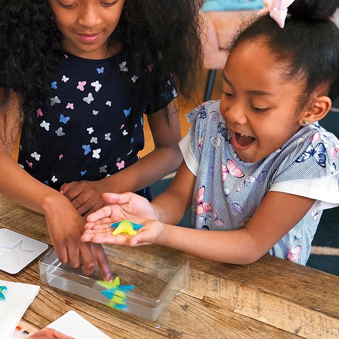 Steve Spangler Science Shape Gel Starter Kit – Hands-On Science Kit for Kids to Learn About Polymers, DIY Slime Kit for Classroom and Home Learning – STEM Activity for Ages 6+