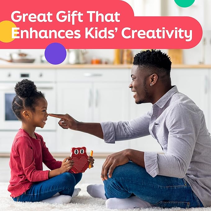 Magnetic Drawing Board for Kids & Toddlers with Beads and Magnet Stylus Pen - Magnetic Travel Toy for Airplane & Car Ride Activities for Kids