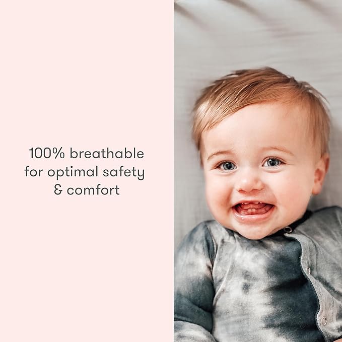 Newton Baby Fitted Single Layer Crib Sheet (2-Pack) - Ultra Breathable and Soft, Organic Cotton, Fits All Standard Cribs, Clay