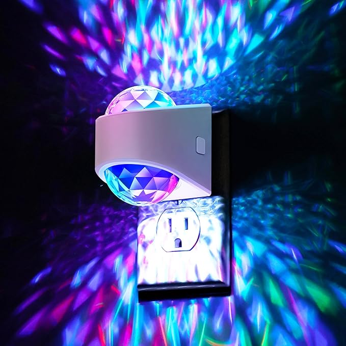 Night Lights Plug into Wall, Star Projector for Bedroom, Night Light Projector for Kids, 9-Color RGB Galaxy Nightlight with Dusk to Dawn Sensor for Bathroom, Home Gaming Room Decor Gifts