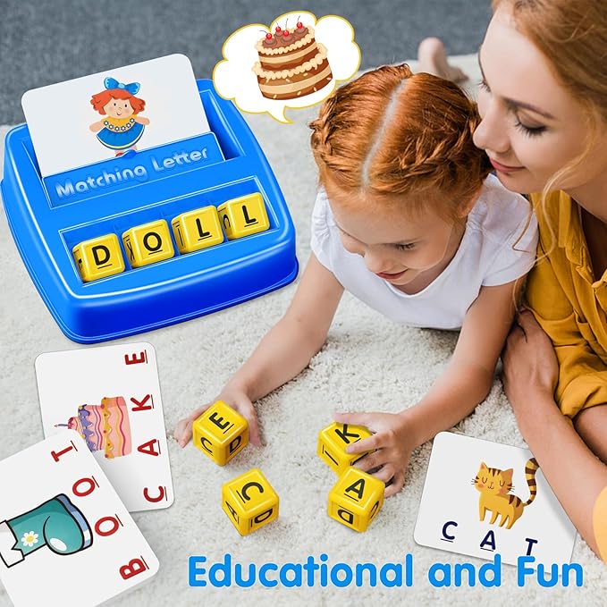 Educational Toys for 3 4 5 Year Old Boys Gift, Matching Letter Game Preschool ABC Learning Toys for Kids Ages 4-8 Years, Christmas Birthday Gifts for 3-6 Year Old Boys Toddler Toys Age 2-4