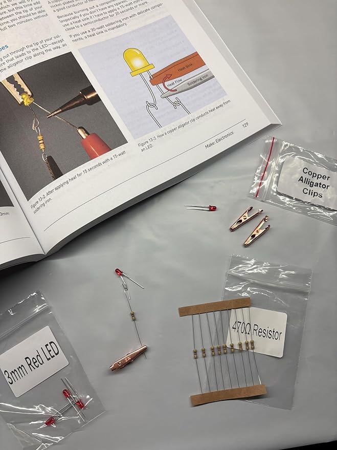 Make: Electronics Mini Kit 3 Educational Electronic Component Pack That Follows Experiments in Charles Platt's 3rd Edition Book (PTTMini3rd-Comp3)