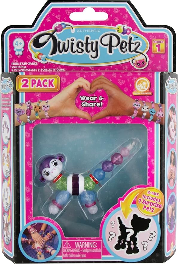 Twisty Petz 2-Pack Ticklez Monkey - Includes 2 Collectible Petz: 1 You See, 1 Surprise! Adorable, Collectible petz Transform into Friendship Bracelets. for Girls 6-12