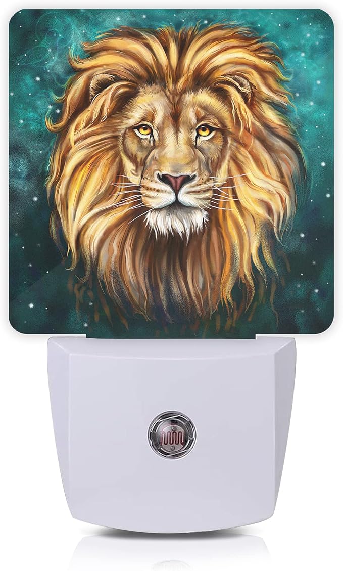Lion Night Light,Animals Night Lights Plug into Wall Dusk to Dawn Sensor Led Lamp for Women Men,Led Lights for Stairway/Hallway/Bedroom