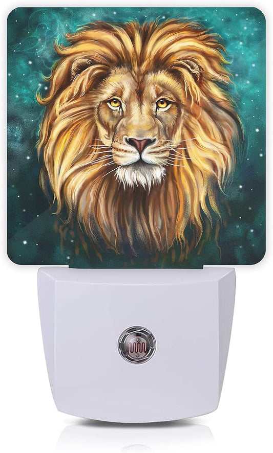 Lion Night Light,Animals Night Lights Plug into Wall Dusk to Dawn Sensor Led Lamp for Women Men,Led Lights for Stairway/Hallway/Bedroom