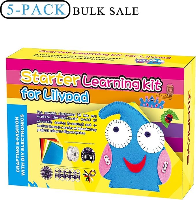 KOOKYE Lilypad Sewable Electronics Starter Kit Learning E-Textile Cuttable Electronics Kit
