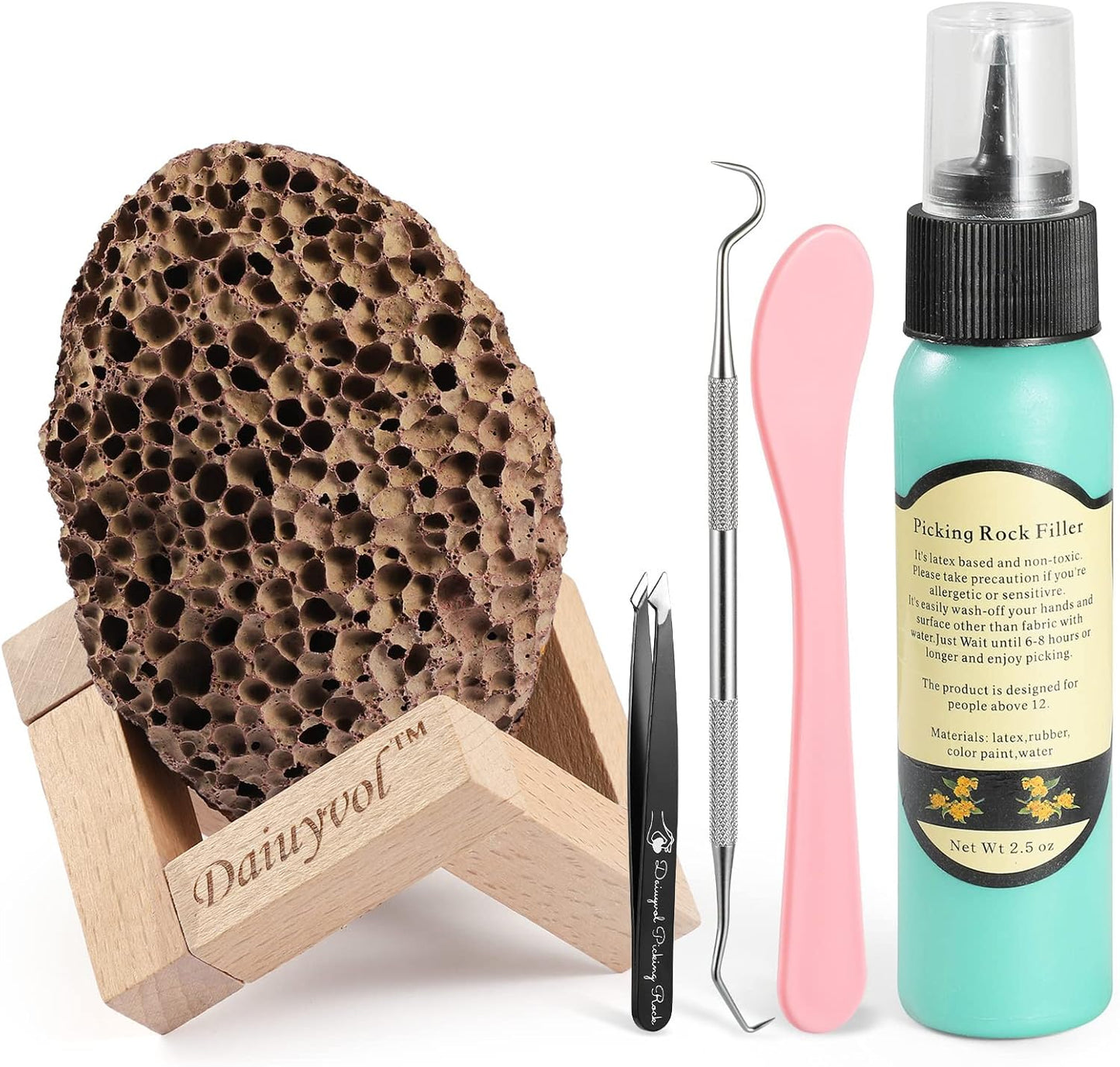 Fidget Picking Stone Kit for Anxiety Relief ADHD OCD Dermatillomania, Fidget Toys,Adult Fidget Toy for Anxiety Relief Therapy,Picking Peel Calming Stone,Fidget Toy Great Gift for Adults