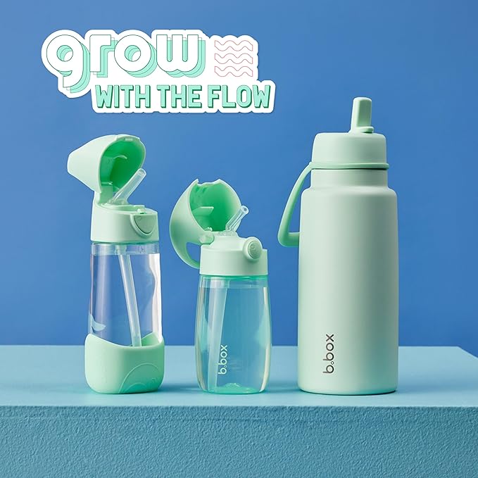 b.box 13 oz Drink Bottle Jnr - Leakproof Water Bottle for Kids & Toddlers, Easy Clean, Dishwasher Safe, BPA Free, Ideal for School, Home & Travel (Blush Crush, 13 oz)