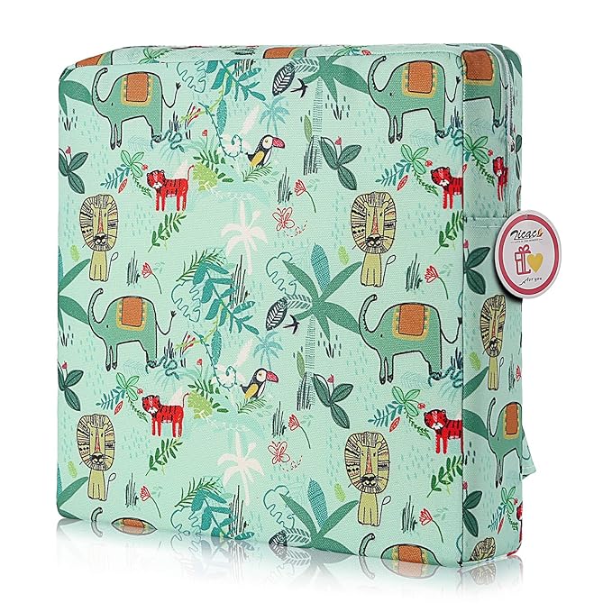 Zicac High Chair Portable Booster Seat Cushion Travel Dining Seat Pad for Toddler Kids Baby Infant Washable Thick Chair Seat Pads (Green)