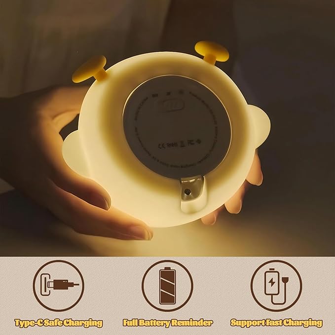 Penguin Nursery Night Light,LED Squishy Silicone Lamp,2 Levels Dimmable Bedroom Nightlight for Kids,Touch Light,Dorm Decor lamp,Baby Boys Girls Gifts (Sitting Penguin)