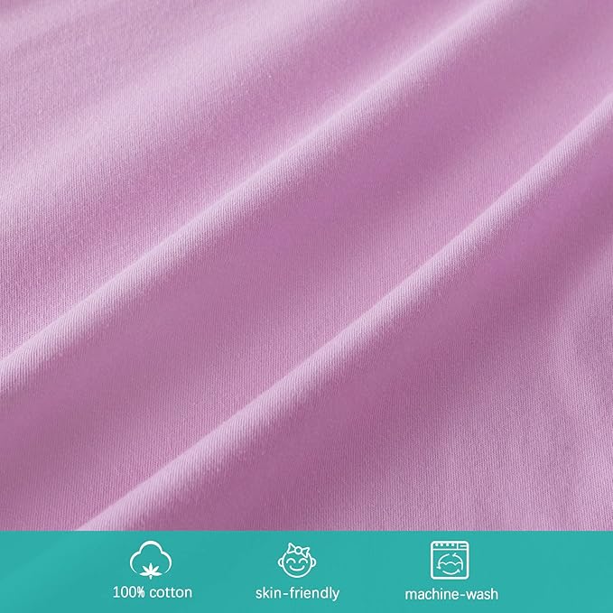 Bassinet Sheets Fit for AirClub, AMKE 3 in 1 Bassinet, Newton, Larex and Bellababy Bassinet Bedside Sleeper, 100% Cotton, 2 Pack, Ultra Soft Bassinet Sheet, Pink and Violet