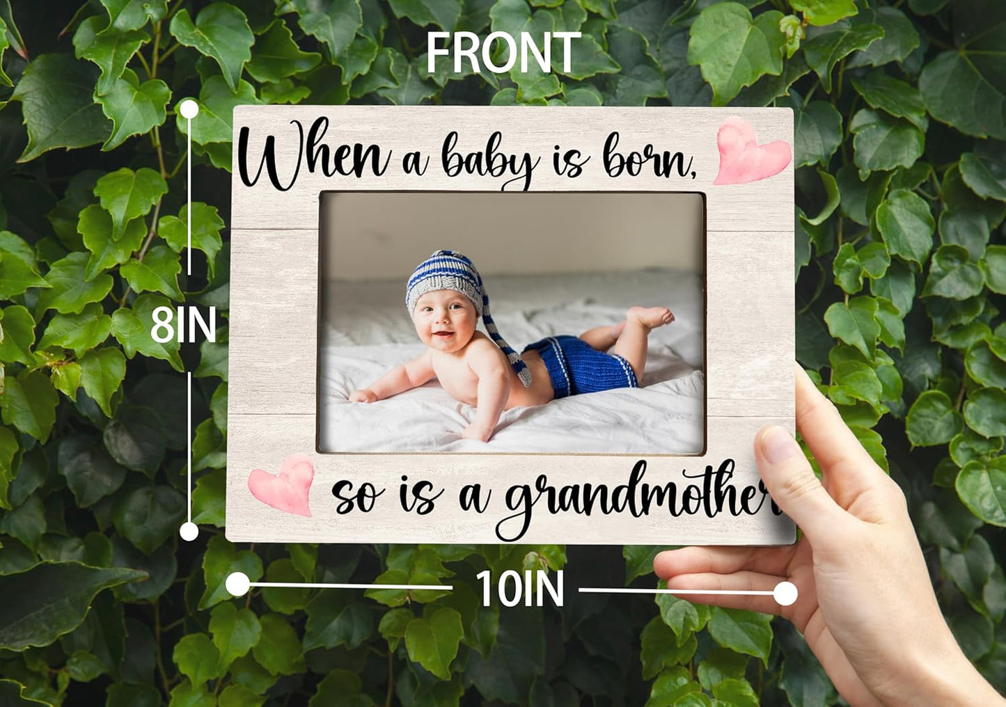 Baby Picture Frame, Ultrasound Picture Frames, When a Baby is Born So is a Grandmother, New Grandmother Gifts First Time 2025, Photo Frame 4x6(cream-coloured)