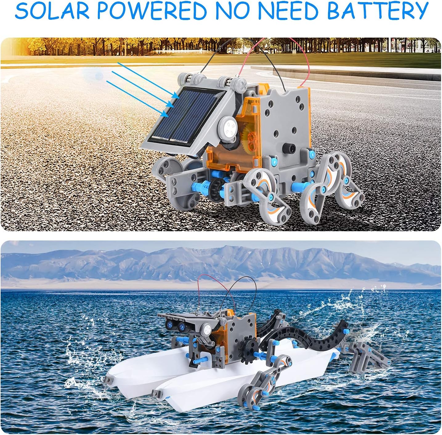 AESGOGO STEM Projects 12-in-1 Creation Solar Robot Kit,Science Experiments Toys Gifts for Kids Ages 8-12,Educational DIY Building Robotics Kit for 8 9 10 11 12 13 14 15 Year Old Boys Girls Teens