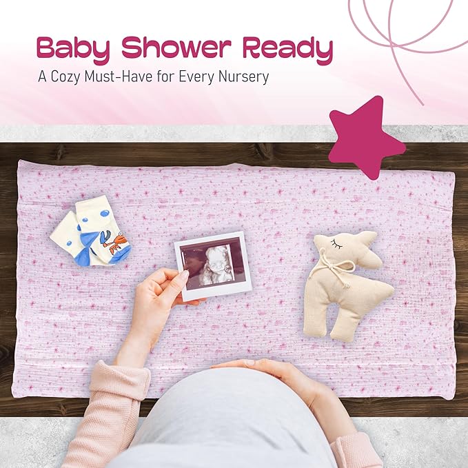 100% Muslin Changing Pad Cover Ultra Soft, Breathable, Secure Fit, Fade-Resistant Prints for Boys and Girls (Pack 2)