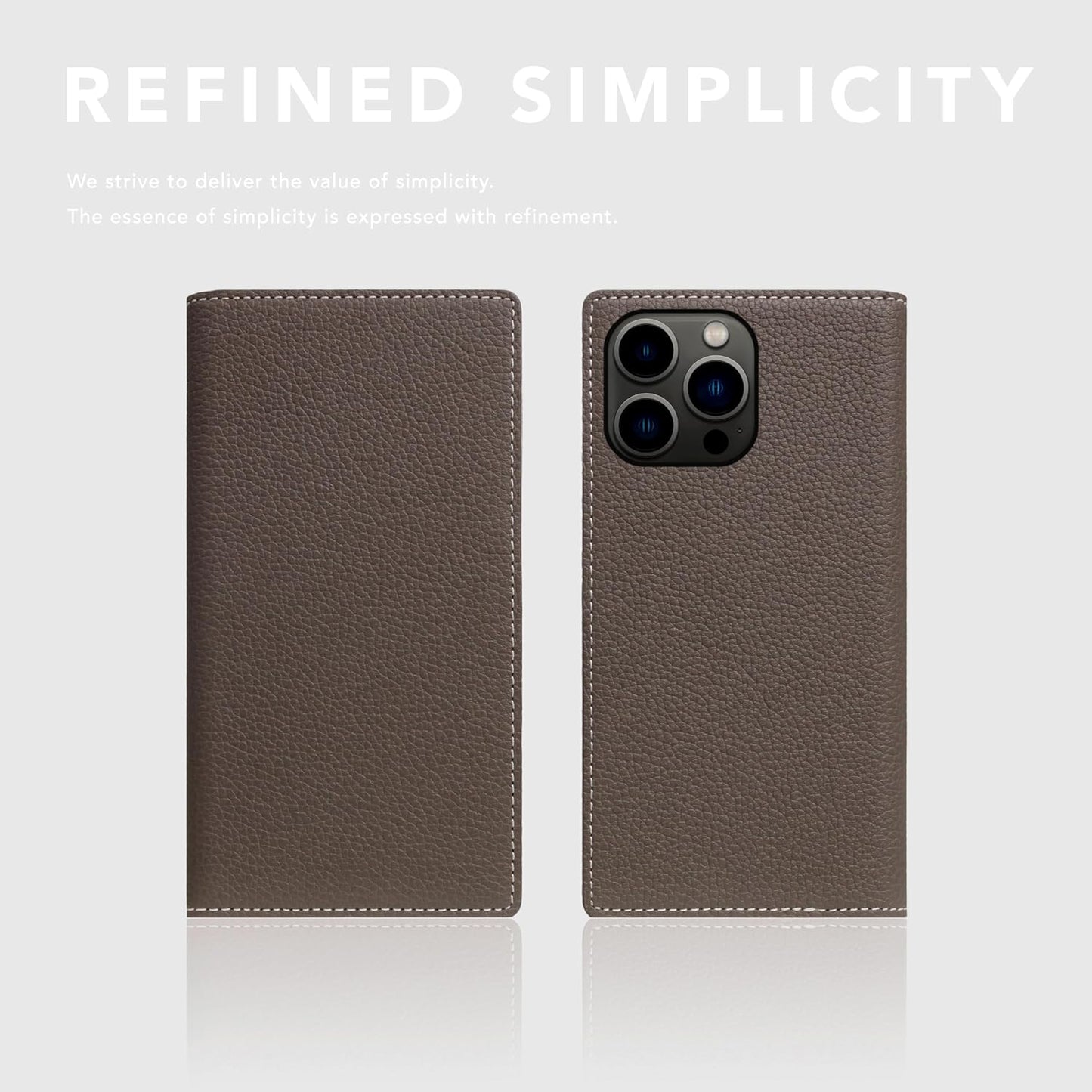 D8 Full Grain Leather Wallet Case for iPhone 15 Pro - [2-in-1] Handcrafted Detachable Diary Style with Magnetic MagSafe Back Cover, Gift Box Included (Etoffe Cream)