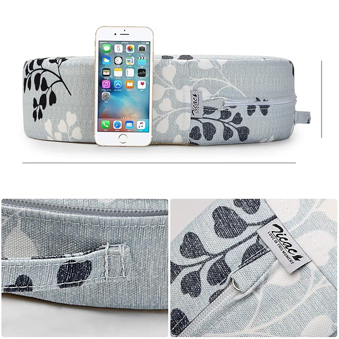 Zicac Chair Increasing Cushion - Baby Toddler Kids Infant Portable Round Dining Chair Booster Seat Washable Thick Chair Seat Pads