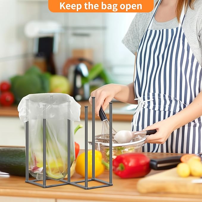 Foldable Bottle Drying Rack, Baby Bottle Drying Rack, Collapsible Cup Draining Holder, Retractable Reusable Storage Bag Dryer with Non-Slip Bottom - Stainless Steels (Starlight Gray)