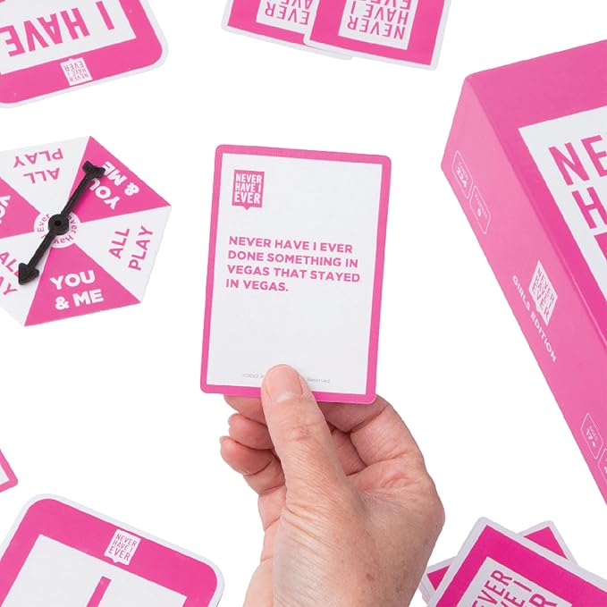 Never Have I Ever - The Ultimate Party Game for Bachelorette Parties, Ladies’ Nights, Girlfriends’ Game Nights, and Social Gatherings | Paddles Included | Intended for Mature Adult Women Ages 17+