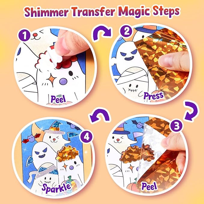 JoyCat Paint with Water Coloring Books, Art & Craft Activity, No Mess Art for Kids Ages 4-8, Craft Kits & Supplies, DIY Creative Activity, Presents for Girls & Boys (Halloween)