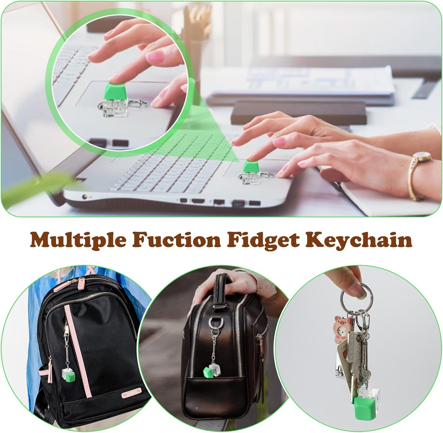 Fidget Toys, Fidget Party Favors for Kids, Goodie Bag Stuffers, Treasure Box Toys for Classroom , Fidget Toys for Adults Anxiety (Green)