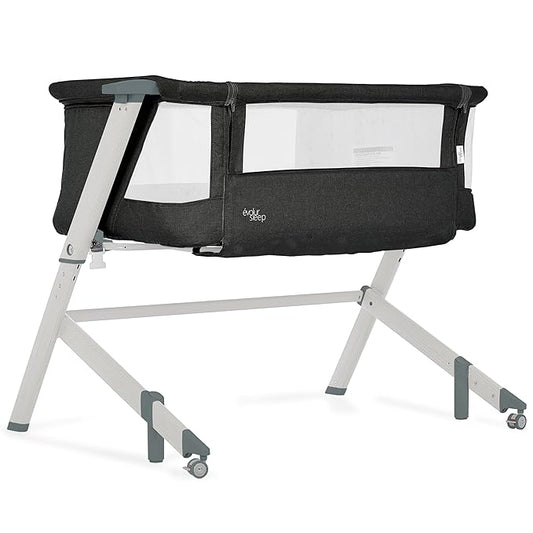 Evolur Stellar Bassinet & Bedside Sleeper – Adjustable Height Bedside Crib for Newborns, Breathable Mesh Sides, Portable Co-Sleeper, Easy To Fold and Travel, Carry Bag Included