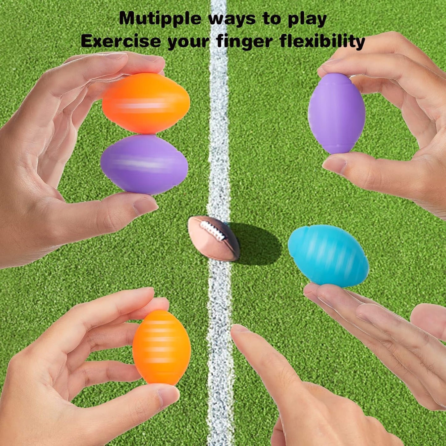 SCIONE 36Pack Football Fidget Spinner Football Party Favors for Kids 4-8 8-12 Goodie Bag Stuffers Treasure Box Toys for Classroom Prizes Return Gifts for Kids Birthday Party Favors