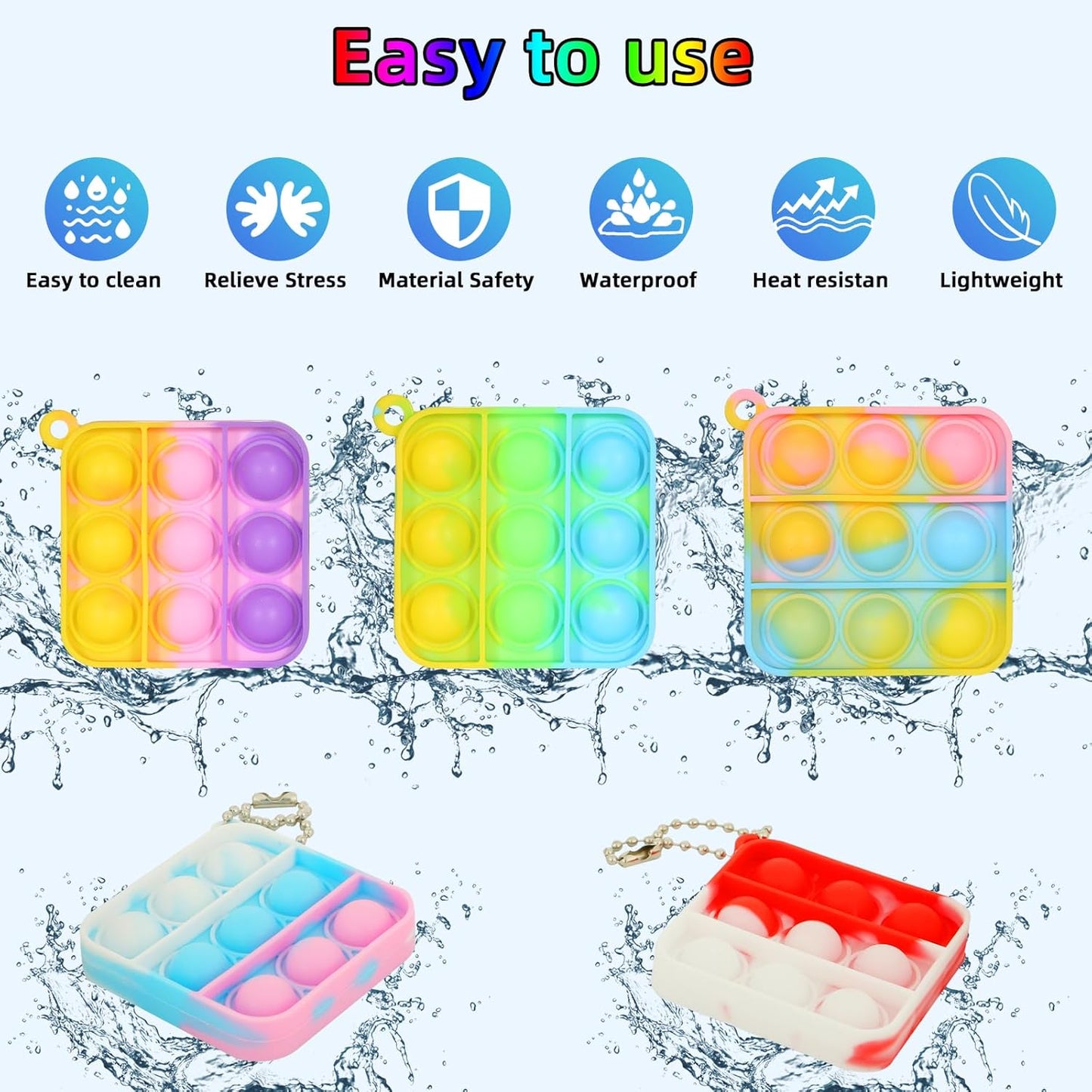 57PCS Party Favors for Kids,Fidget Toys Bulk Its Birthday Party Favors for Kids Toddlers Adult, Small Classroom Prizes Box Fidgets Toys for Kids, Treasure Chest, Goodie Bag Stuffers, Bubbles Poppers