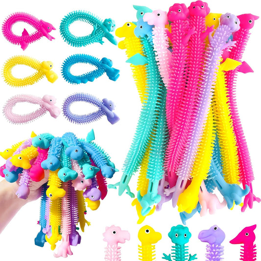 40 Pcs Stretchy Fidget String Toys,Colorful Dinosaur Stretchy Strings,Sensory Fidget Dinosaur Stretch Toys with Wings for Children's Day,Kids,Valentine's,Easter,Party Favors,Back to School Gift