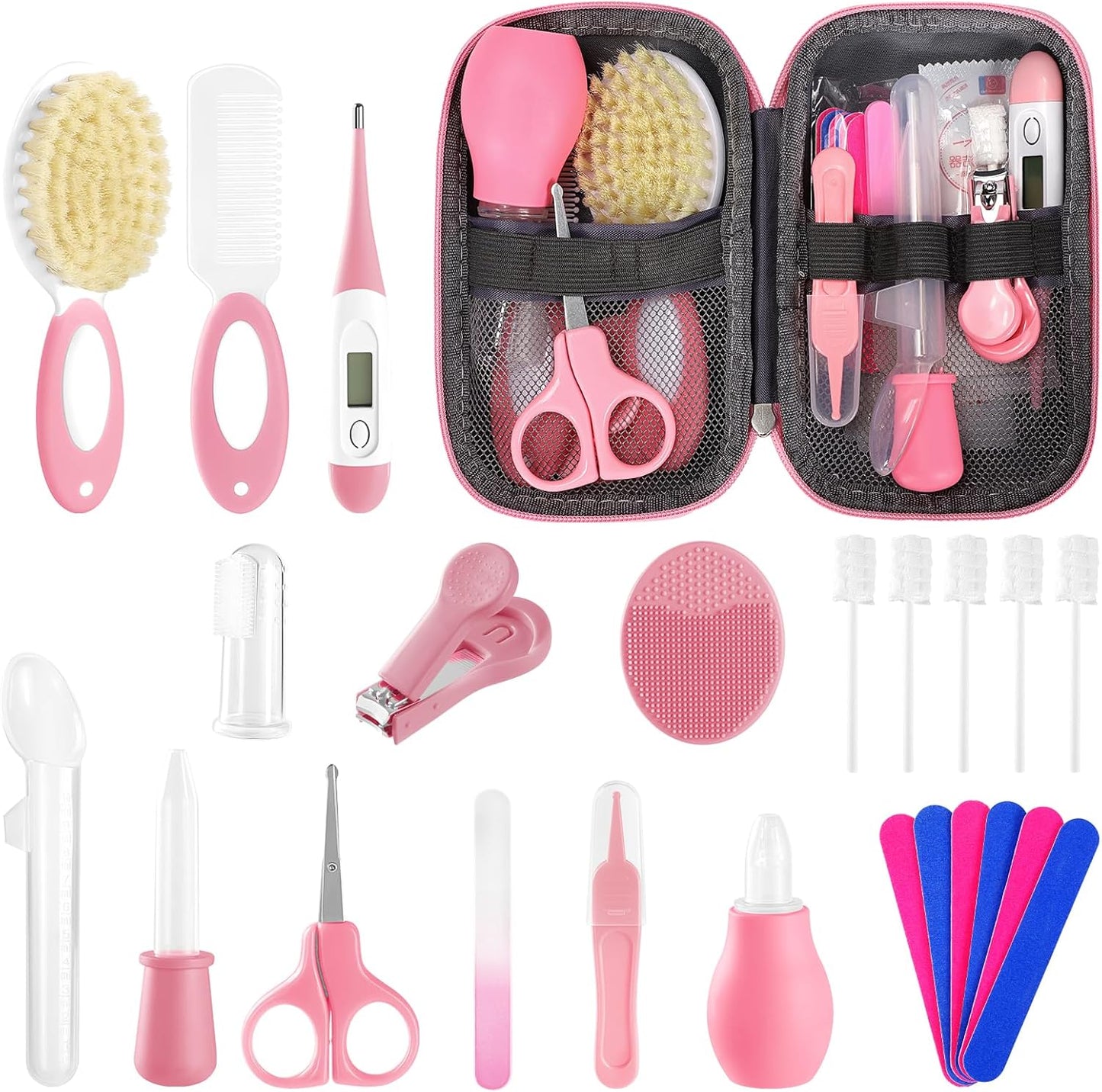 Baby Healthcare and Grooming Kit for Newborn Kids, 24PCS Upgraded Safety Baby Care Kit, Newborn Nursery Health Care Set, Baby Care Products