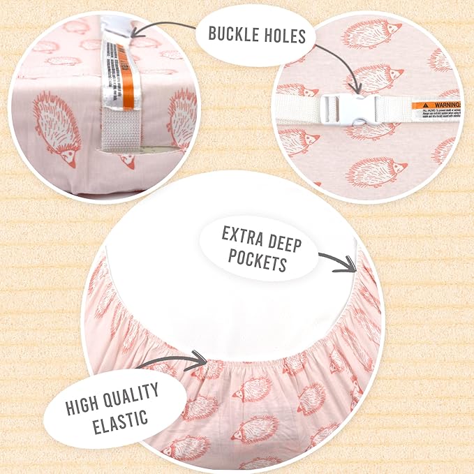 Bublo Baby Changing pad Cover - 3 Pack– Soft Fitted Diaper Changing Table Sheets for Baby Boys, Girls, Neutral | Fits Contoured 32"x16" Pads | Breathable & Gentle for Newborns