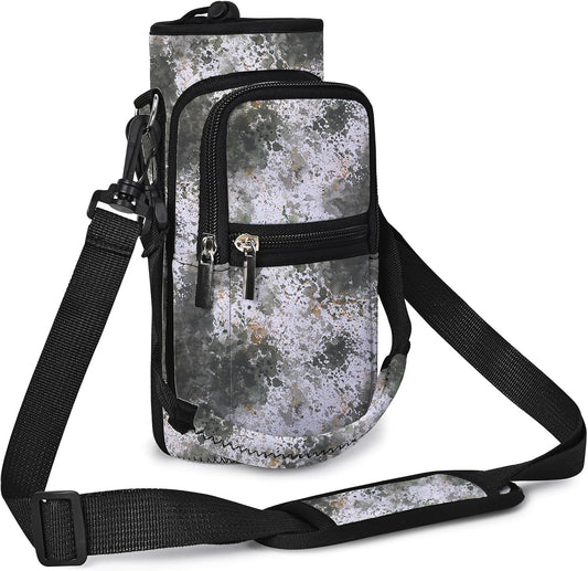 icolor Water Bottle Carrier Bag with Strap 25/32/40 oz Crossbody Bottle Holder with Phone Pocket Sling Sleeve Insulated Neoprene Water Bottle Pouch for Walking Travelling