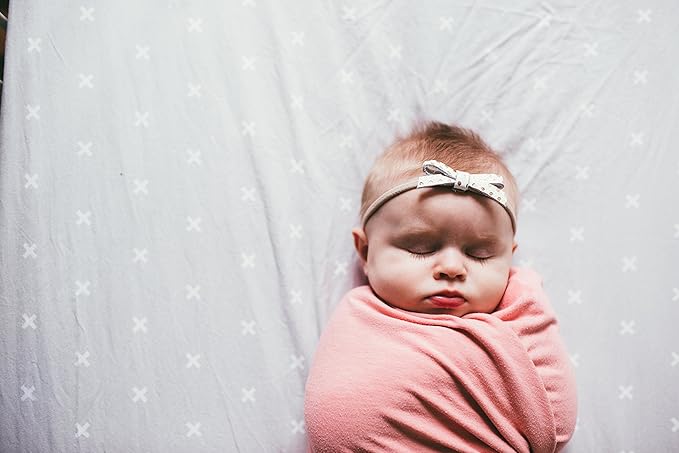 Copper Pearl Baby Swaddle Blanket - Premium Knit Baby Blanket, Large Soft Stretchy Receiving Blankets for Baby Girl, Swaddles for Newborn, Infant, and Toddler (Darling)