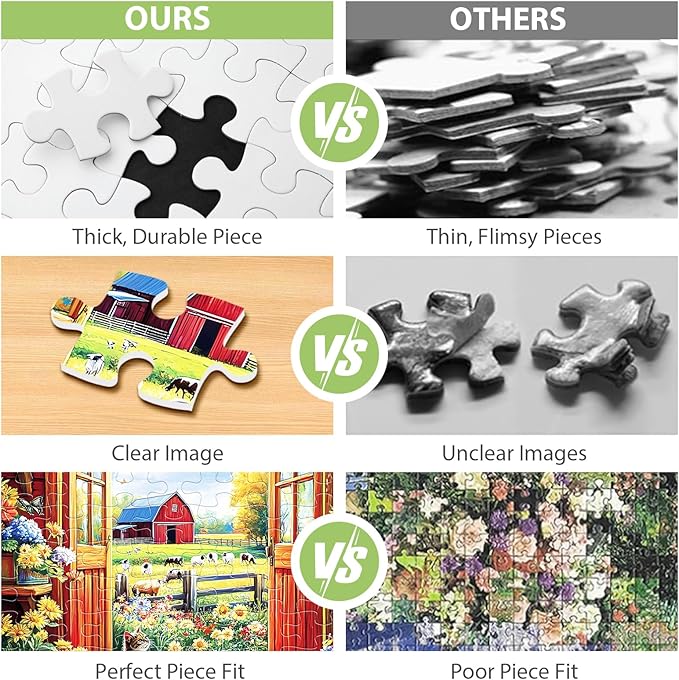 Jeaiciro 100 Piece Puzzles for Kids Ages 5-8 & 8-10, Flower House Farm Jigsaw Puzzle, Large Piece Puzzles for Seniors & Adults, Educational Toy for Boys and Girls Family Fun Gift Set for Child